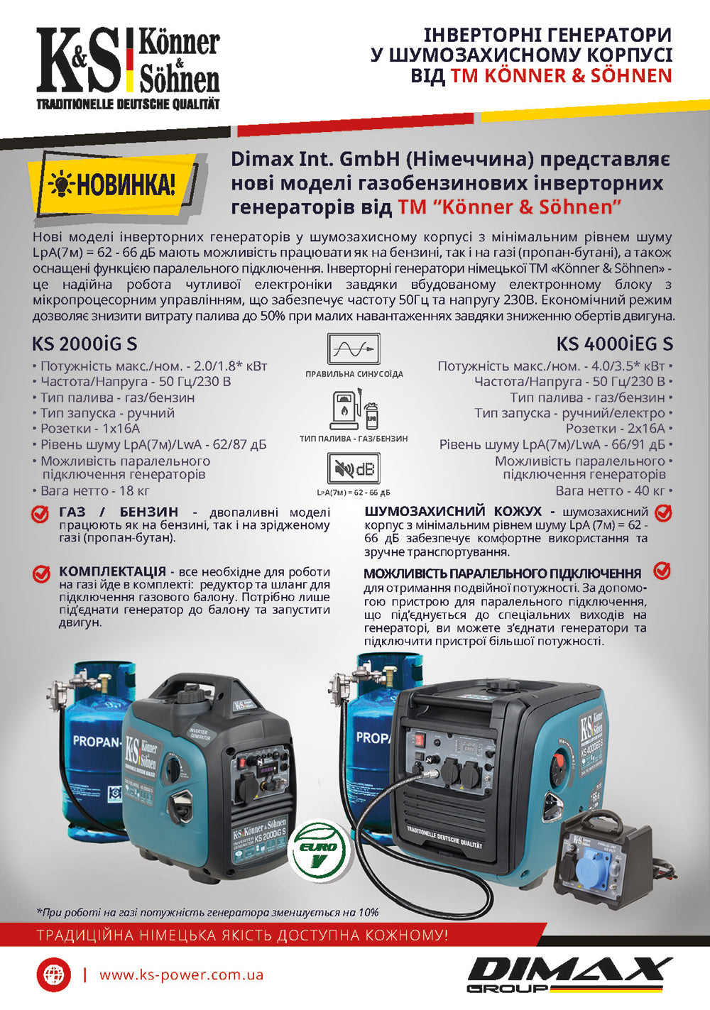 NEW! Inverter generators from TM “KÖNNER & SÖHNEN” ks-4000