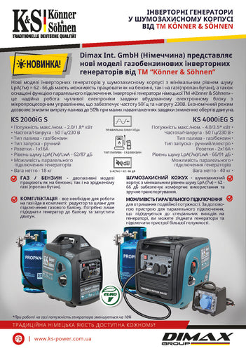 NEW! Inverter generators from TM “KÖNNER & SÖHNEN” ks-4000