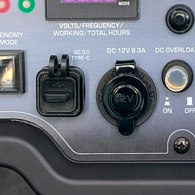 Роз’єм 12В та виходи USB. 