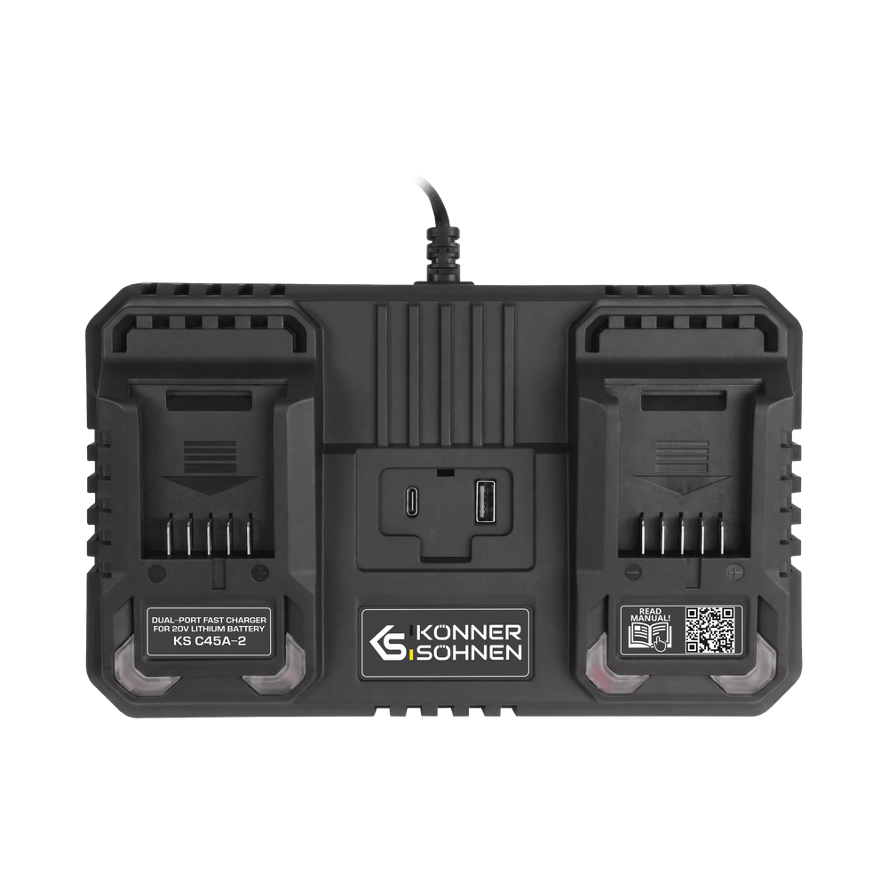Dual charger for rechargeable batteries 20V KS C45A-2