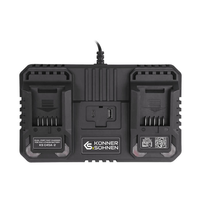 Dual charger for rechargeable batteries 20V KS C45A-2