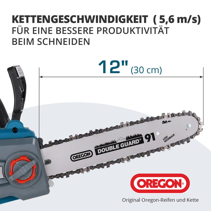 Cordless Chainsaw + Charger + 20V Battery KS CS20V-12 SET
