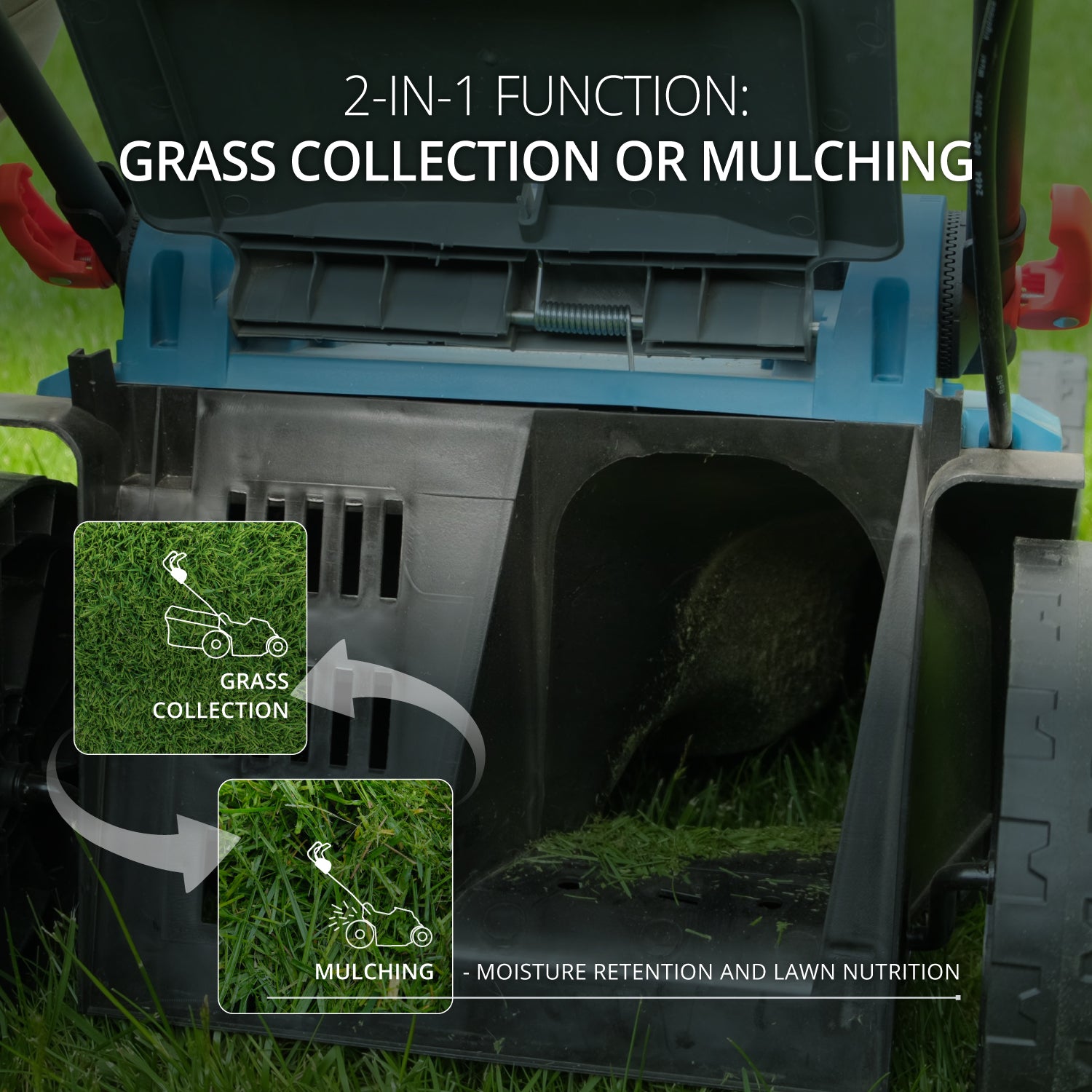 Cordless Lawn Mower + Fast Charger + 2 × 20V Batteries KS 43LM-40V SET