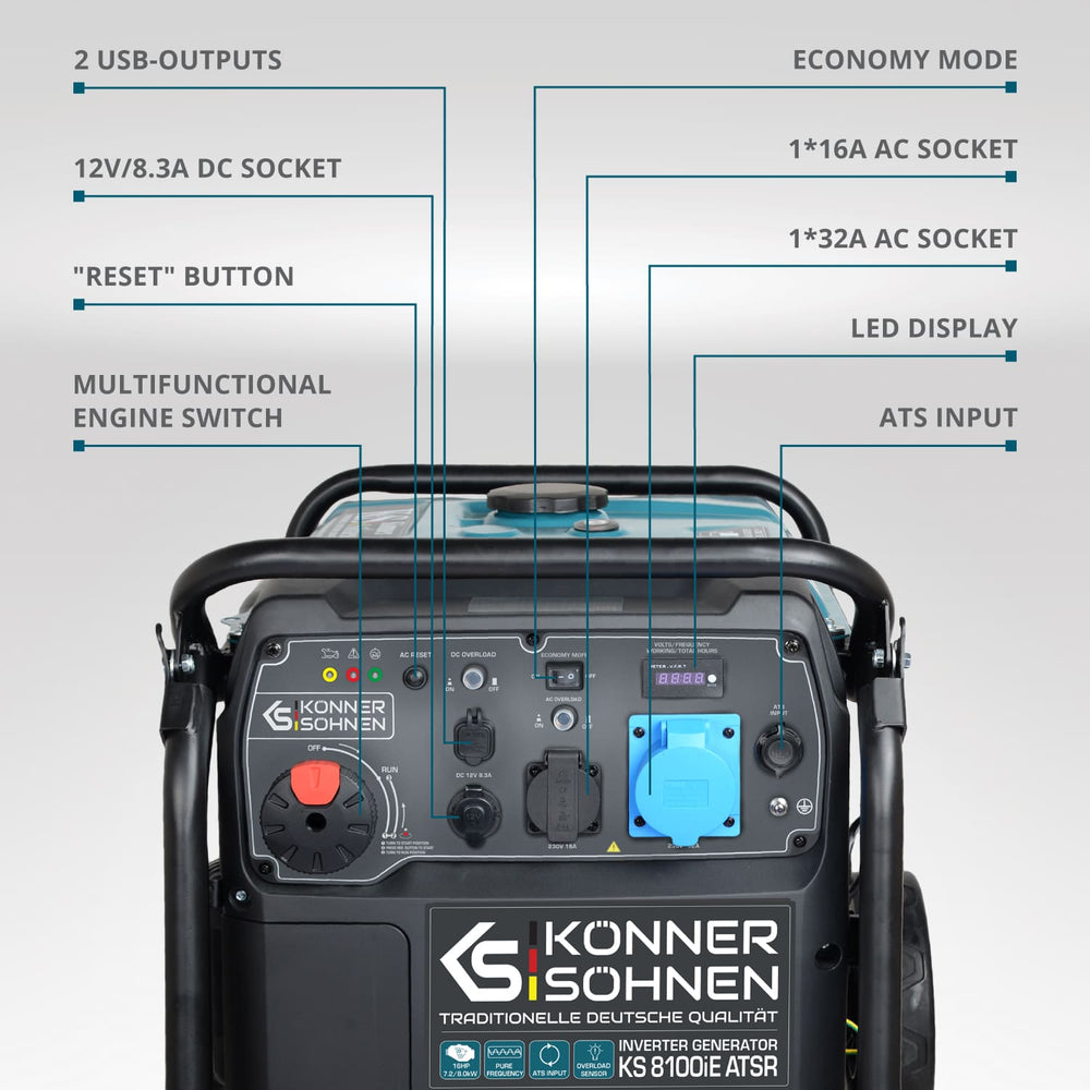 Inverter generator KS 8100iE ATSR