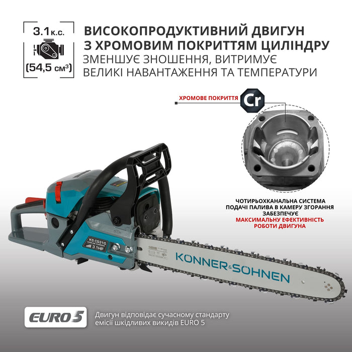 Бензинова пила  KS CS31G-18