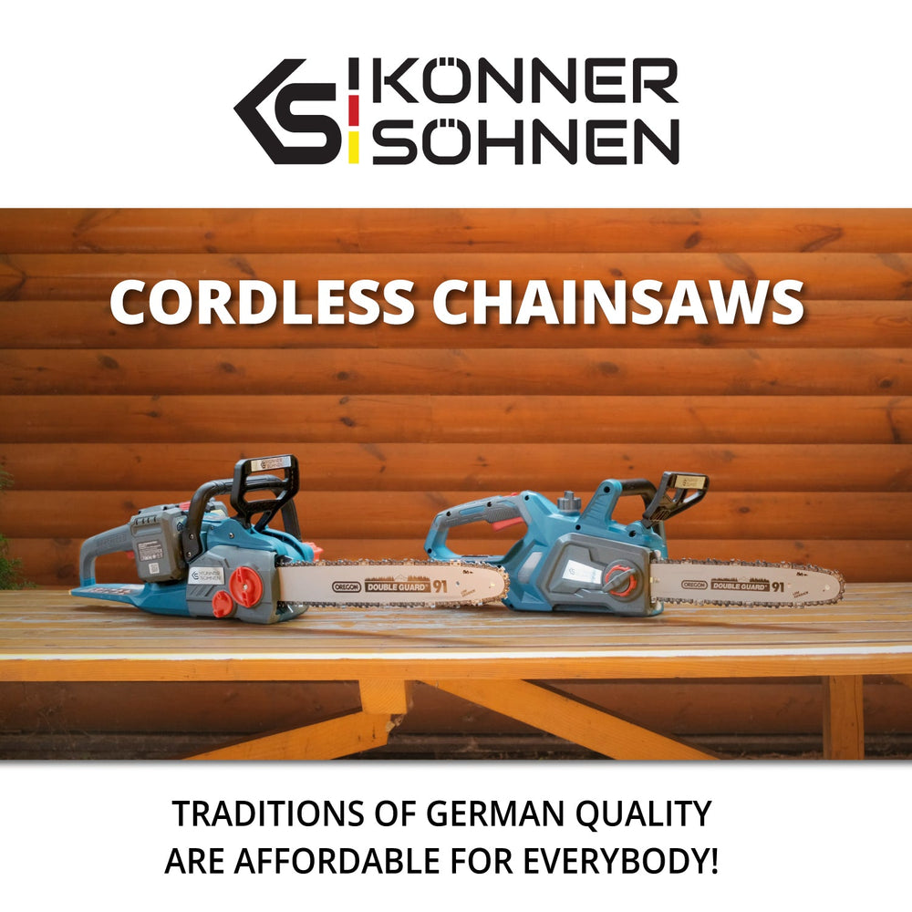 Cordless Chainsaw + Fast Charger + 2 × 20V Batteries KS CS40V-16 SET