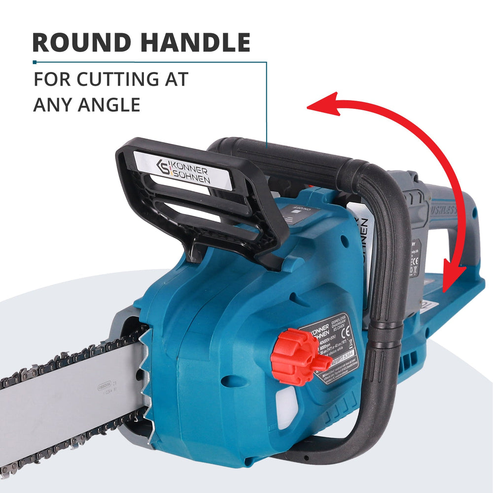 Cordless Chainsaw + Fast Charger + 2 × 20V Batteries KS CS40V-16 SET