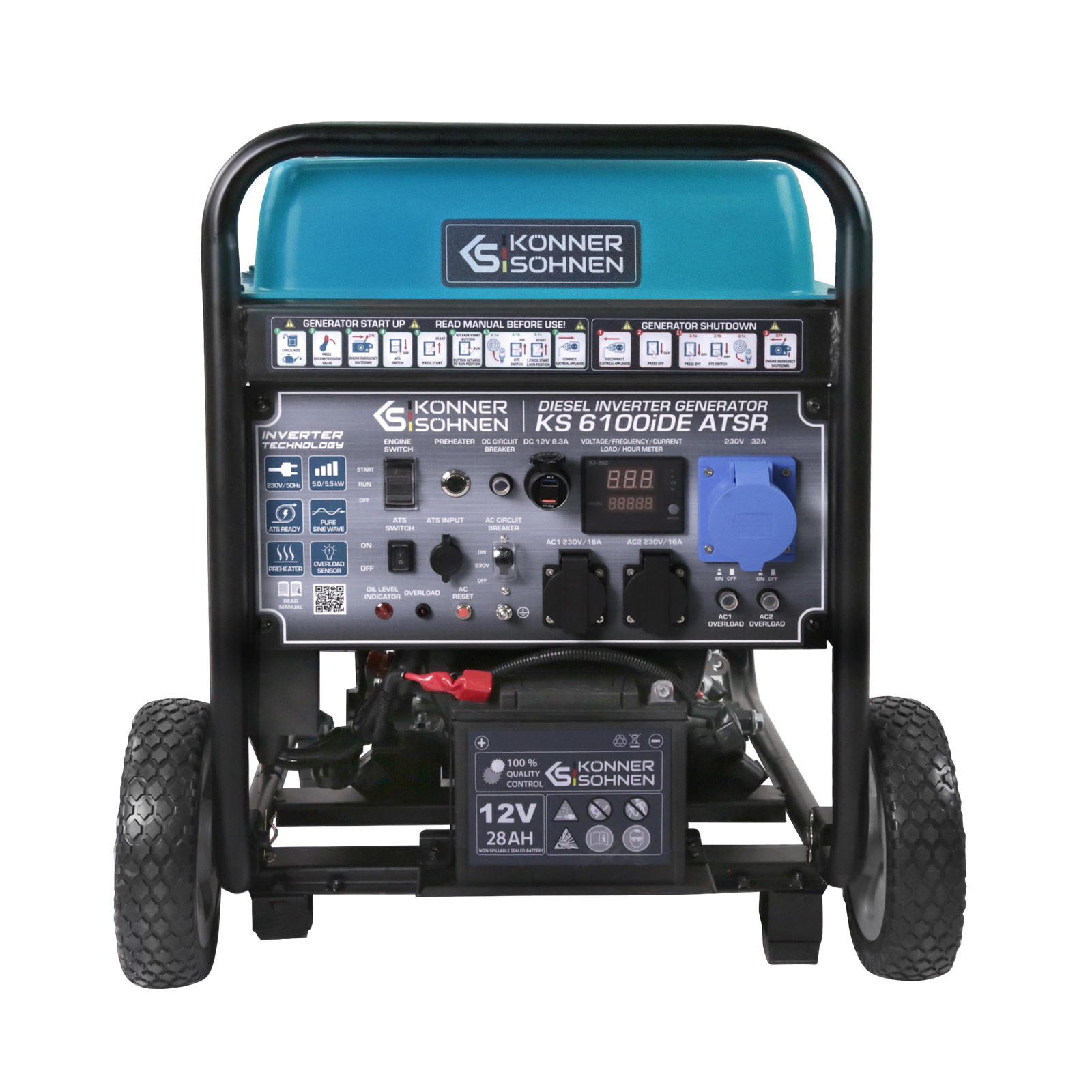 Дизельний інверторний генератор «Könner & Söhnen» KS 6100iDЕ ATSR
