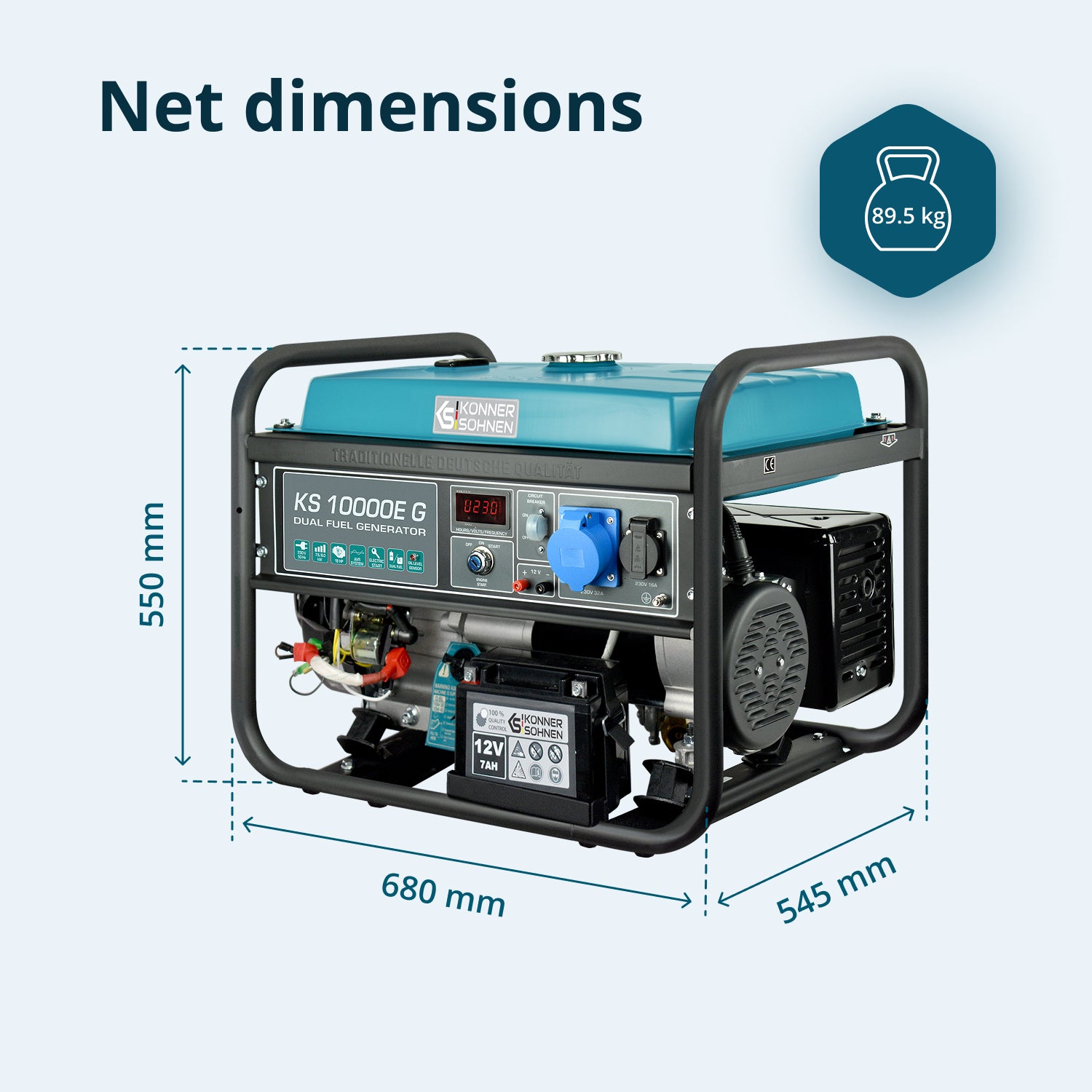 LPG/Gasoline Generator "Könner & Söhnen" KS 10000E G