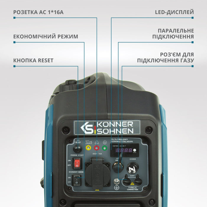 Інверторний газобензиновий генератор KS 2000iG S