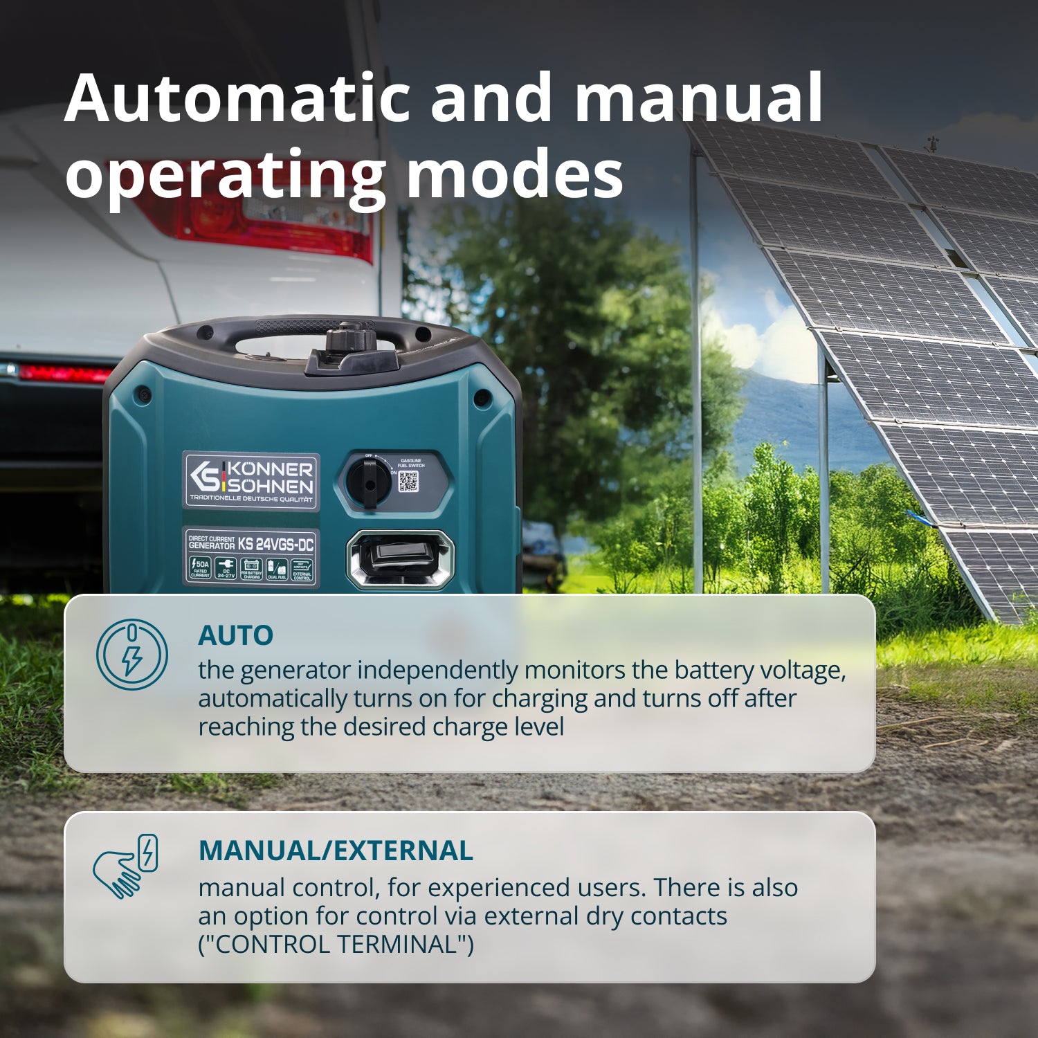 KS 24VGS-DC Constant Voltage Generator with Dual-Fuel System