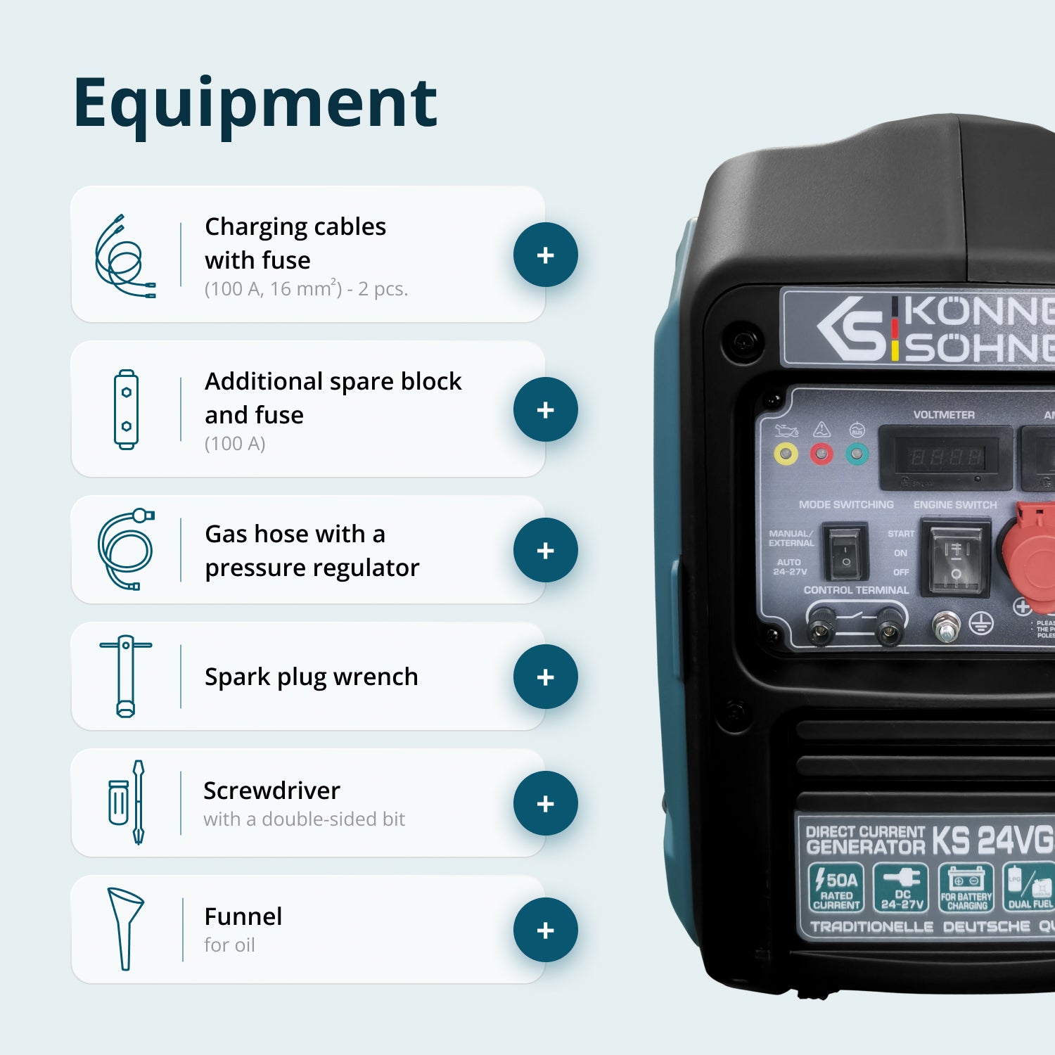 KS 24VGS-DC Constant Voltage Generator with Dual-Fuel System