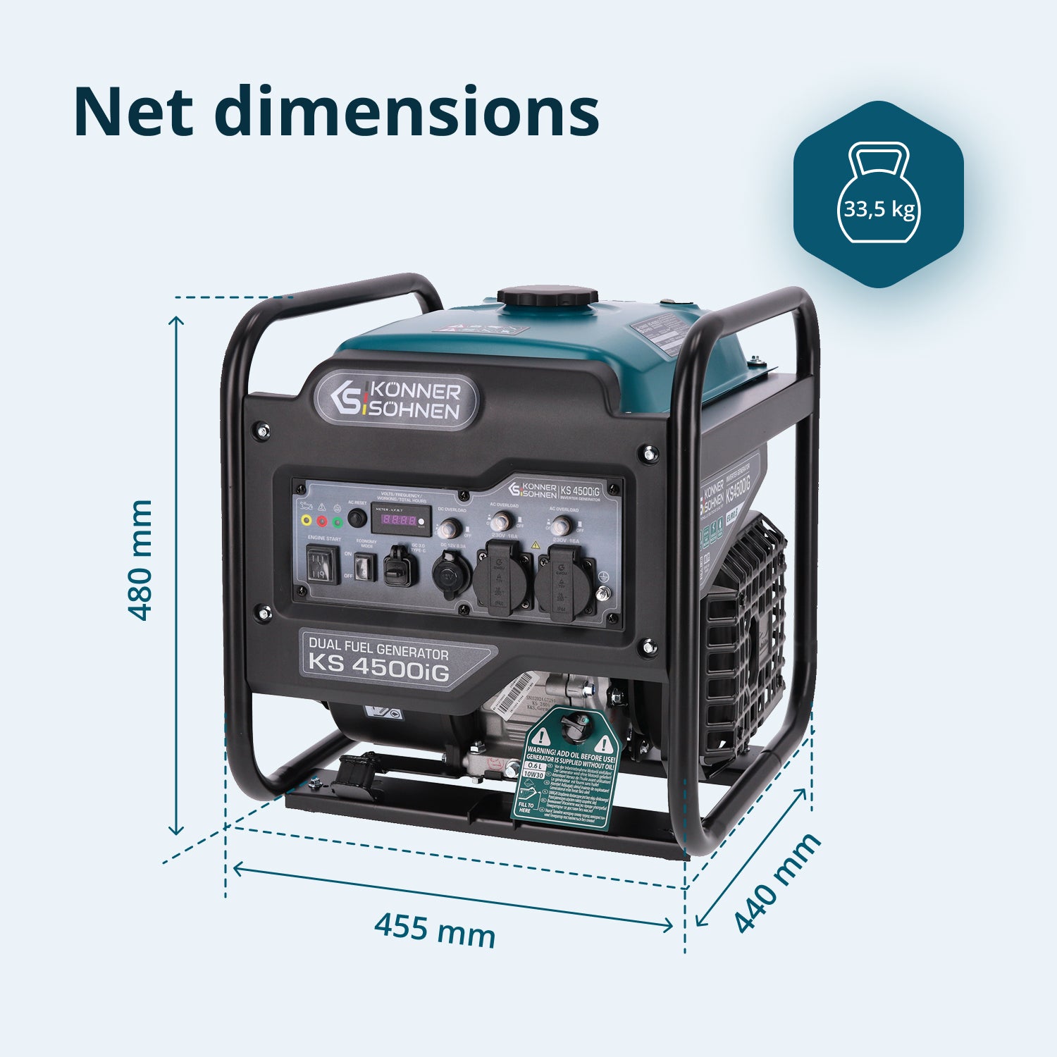 Dual Fuel Inverter Generator KS 4500iG