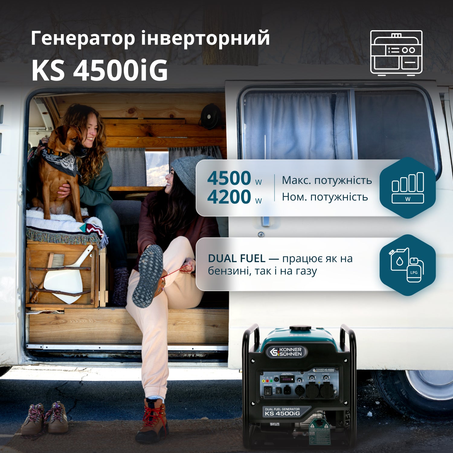 Könner & Söhnen Генератор інверторний KS 4500iG