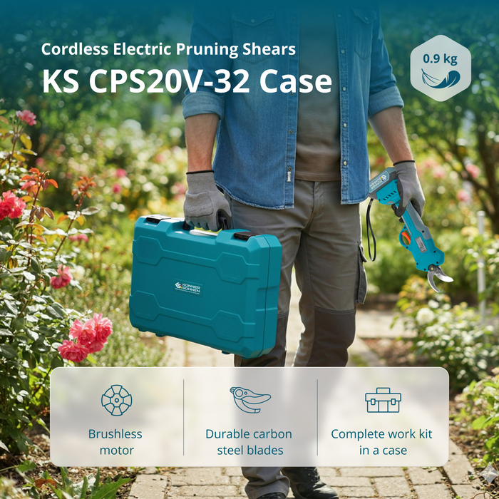 Cordless Electric Pruning Shears KS CPS20V-32 Case