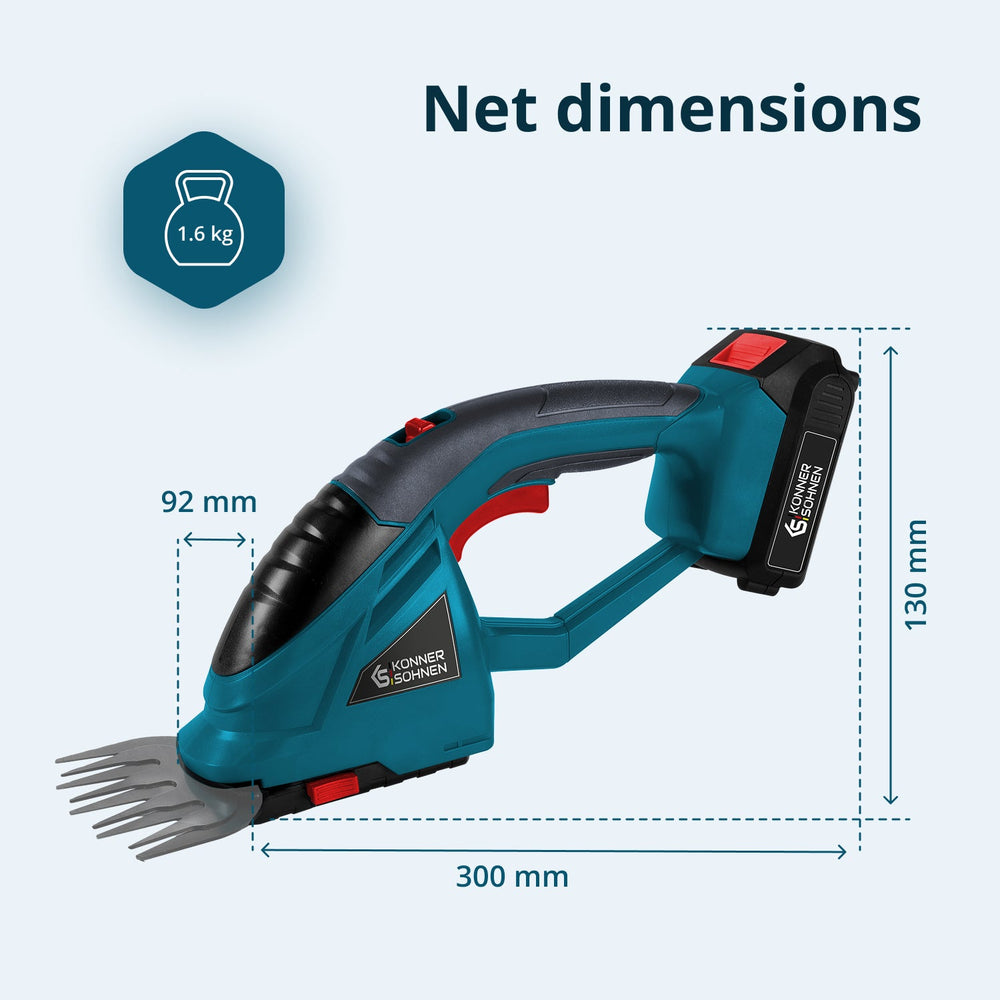 Cordless 2 in 1 Grass Shear and Hedge Trimmer KS SHT-20V