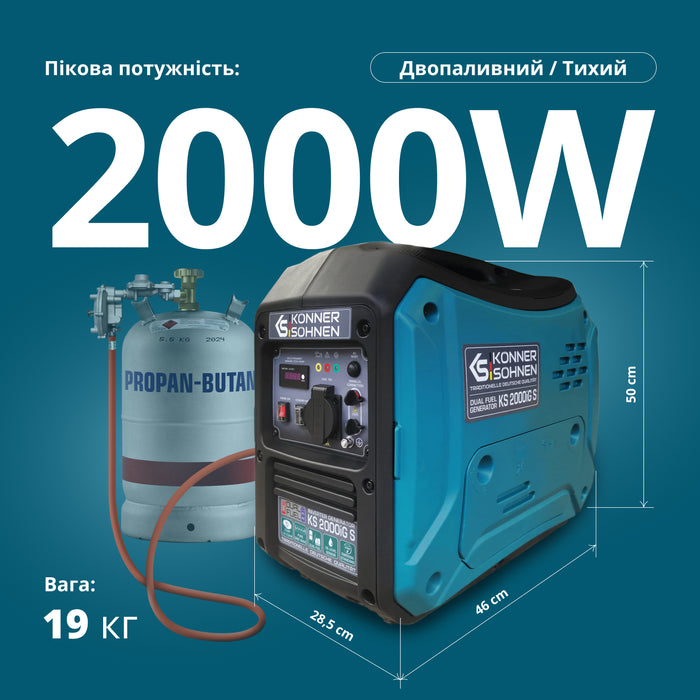 Інверторний газобензиновий генератор KS 2000iG S