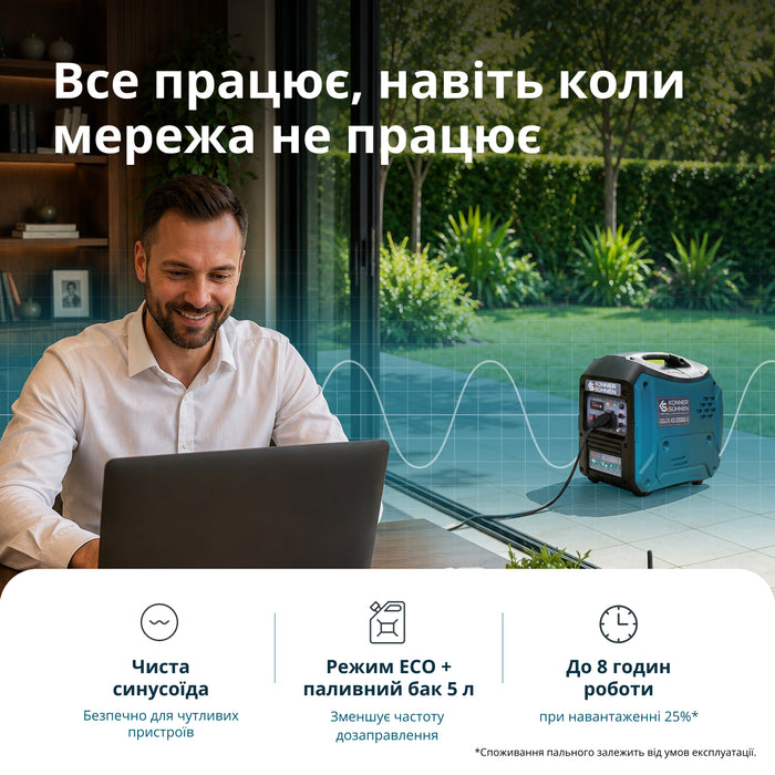 Інверторний газобензиновий генератор KS 2000iG S