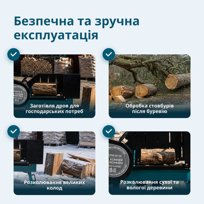 Електричний дровокол кінетичного типу KS 8TKE 52/35