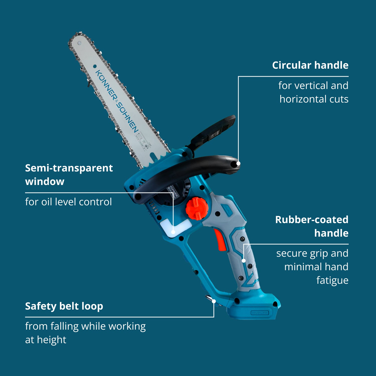 Cordless Mini Chainsaw KS MCS20V-12 SET