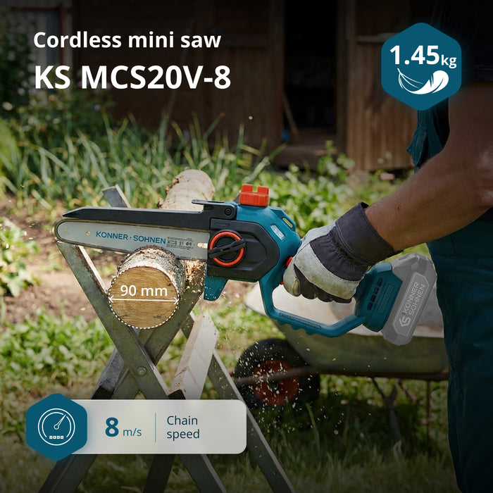 Cordless Mini Chainsaw KS MCS20V-8