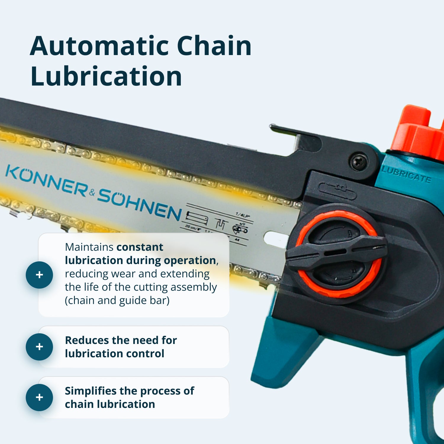 Cordless Mini Chainsaw KS MCS20V-8 Case