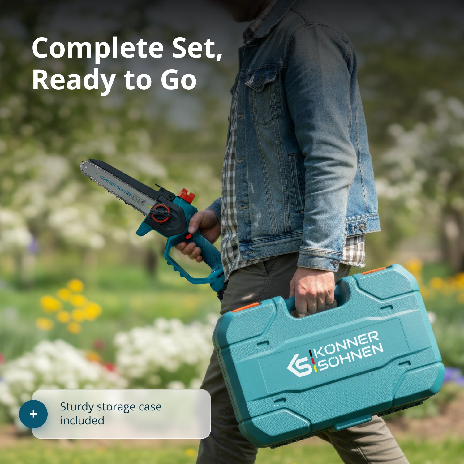 Cordless Mini Chainsaw KS MCS20V-8 Case