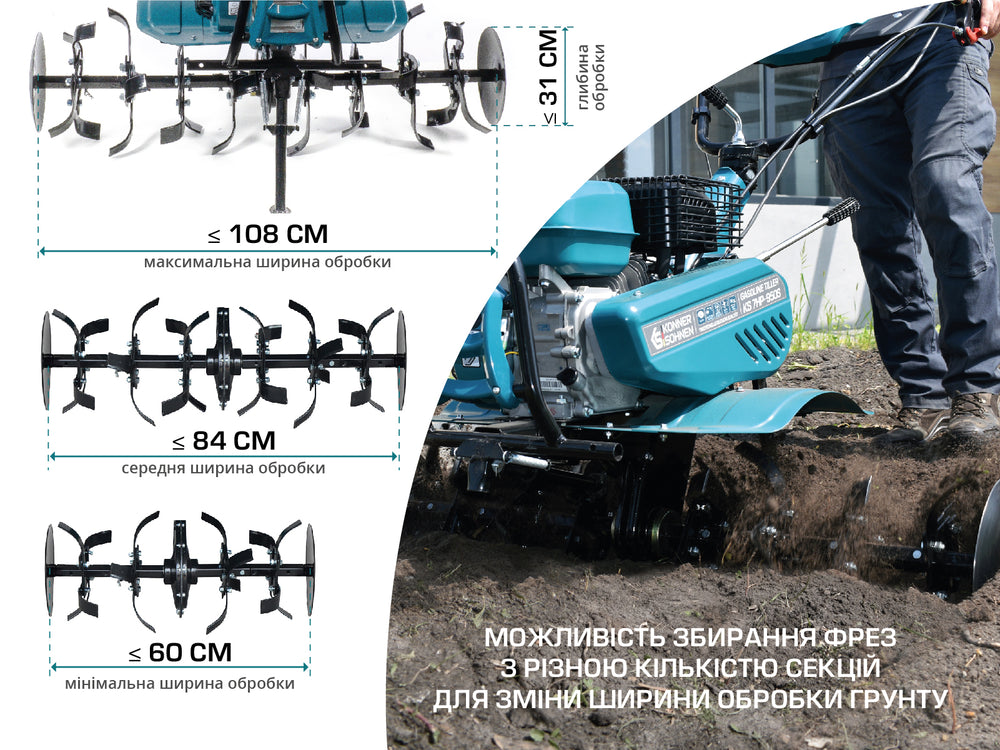 Бензиновий культиватор KS 7HP-950S