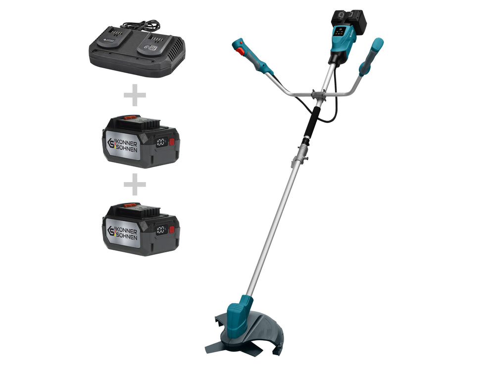 Cordless String Trimmer + Fast Charger + 2 × 20V Batteries KS BCT-40V SET