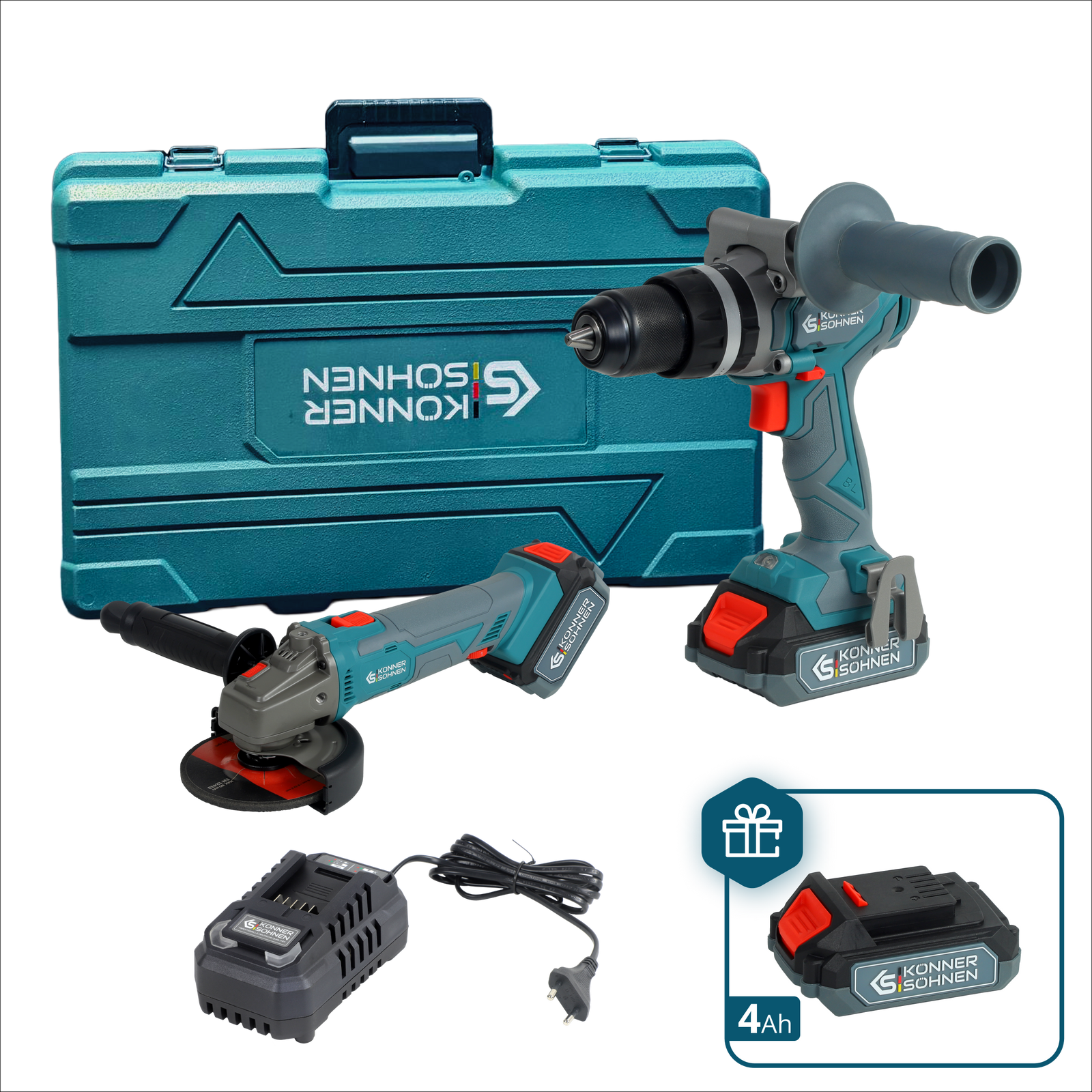 Набір акумуляторного електроінструменту 2-в-1 KS IDAGB 20V SET 1  PLUS