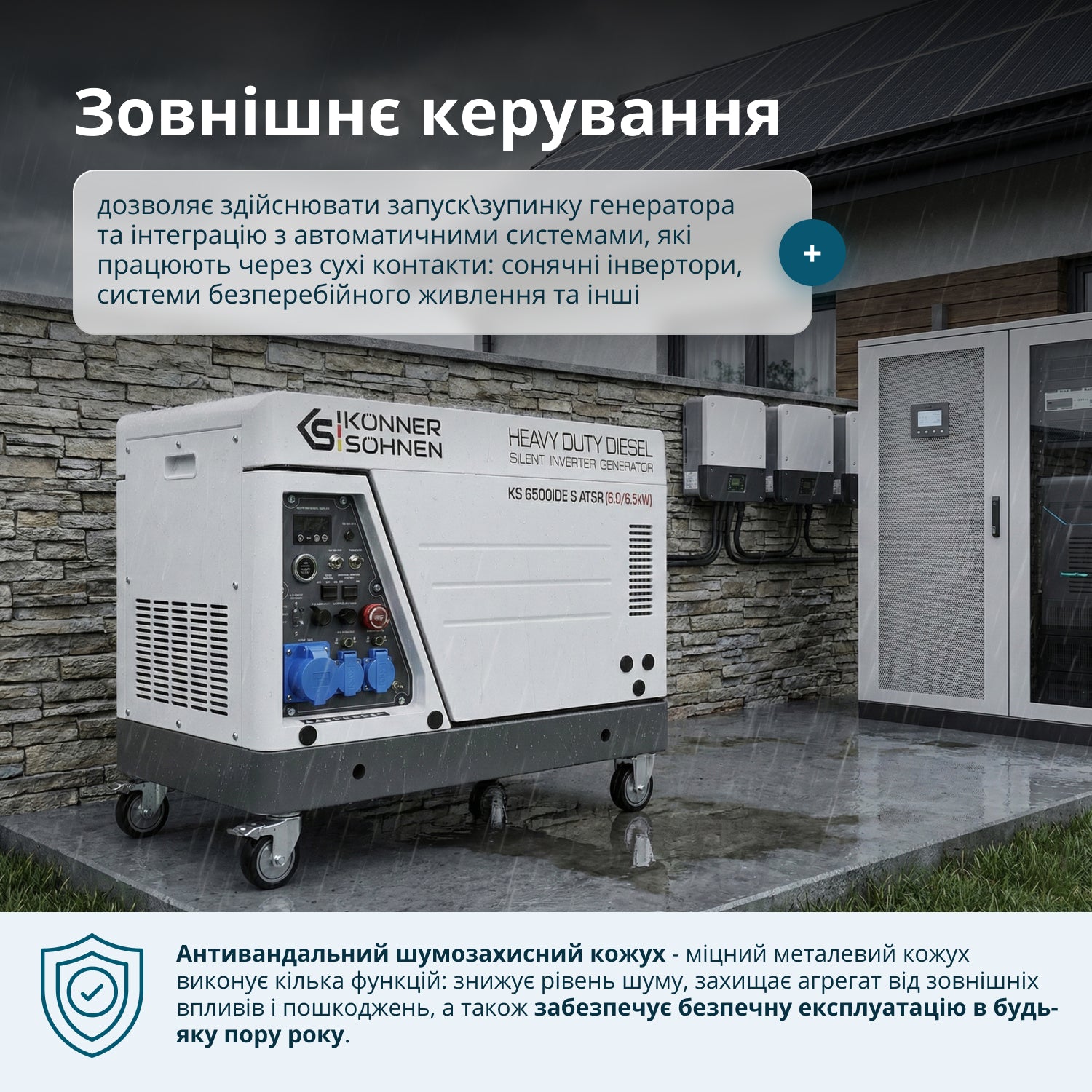 Генератор Дизельний інверторний генератор  у шумозахисному кожусі KS 6500iDE S ATSR — фото 3
