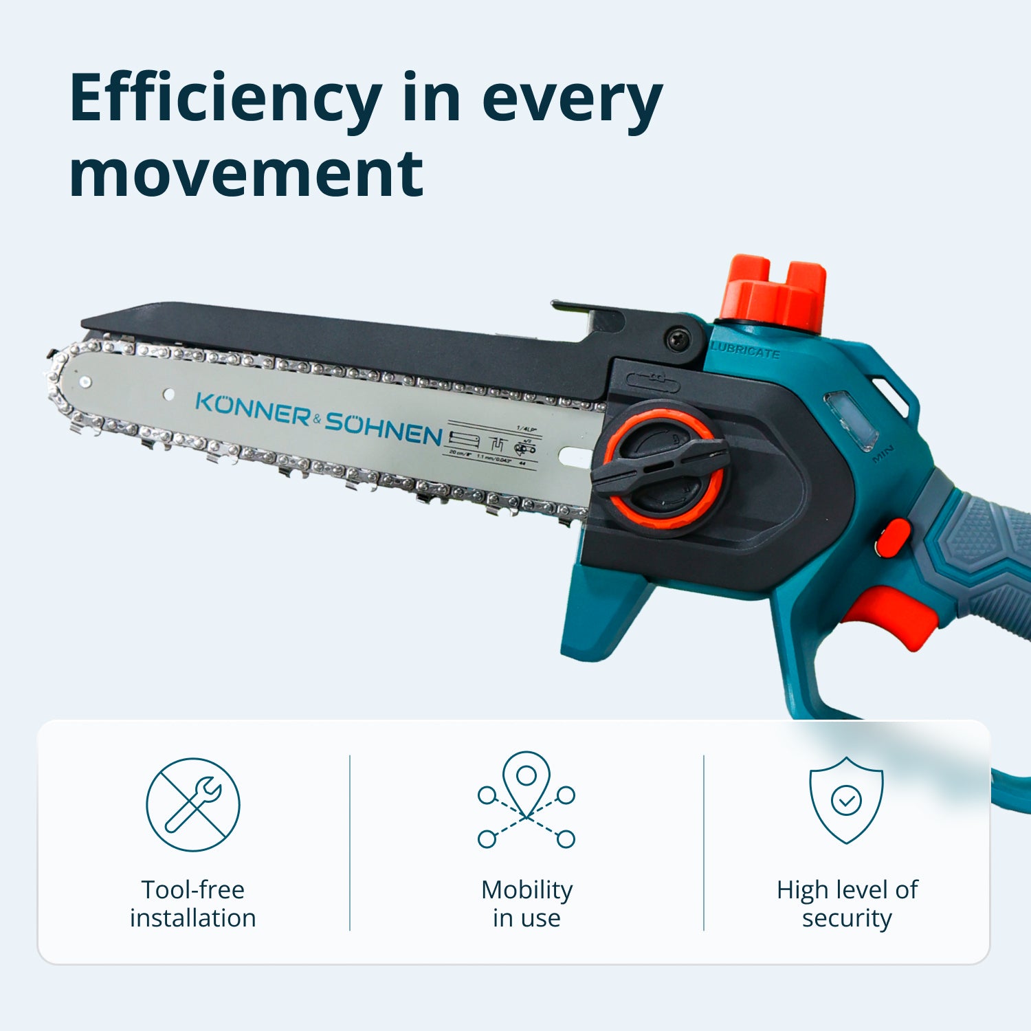 Cordless Mini Chainsaw KS MCS20V-8 Case
