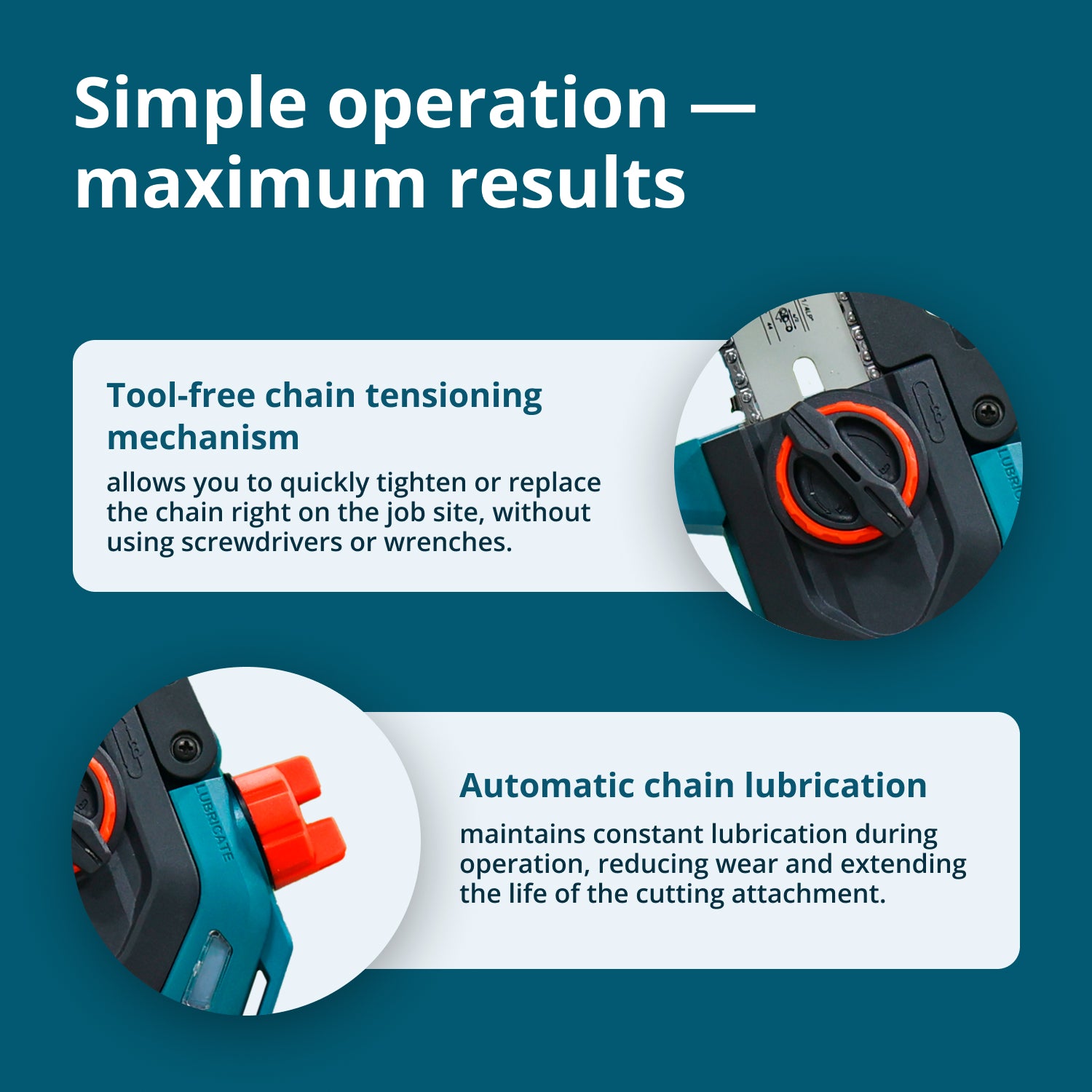 Cordless Mini Chainsaw KS MCS20V-8 Case