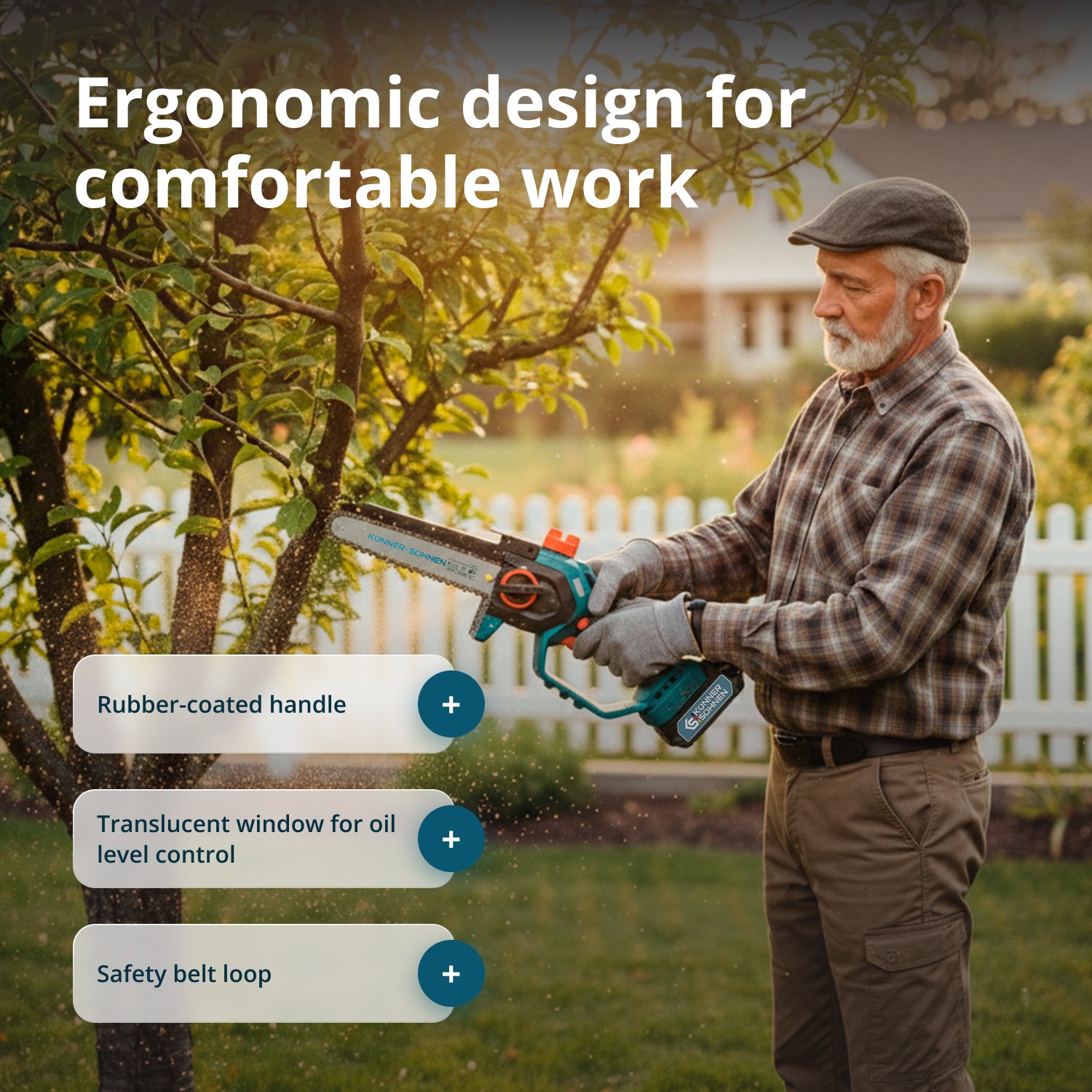 Cordless Mini Chainsaw KS MCS20V-8 Case