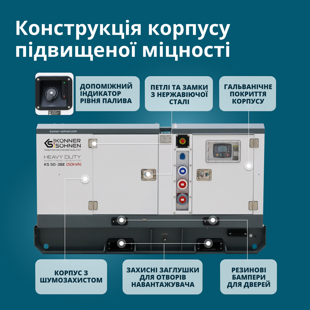 Дизельна трифазна електростанція KS 50-3BE