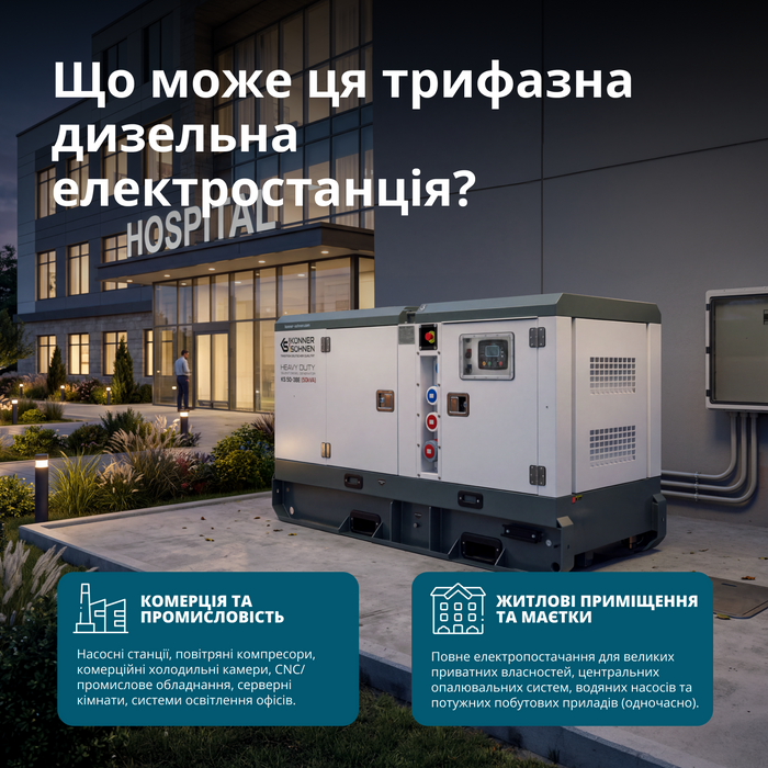Дизельна трифазна електростанція KS 50-3BE