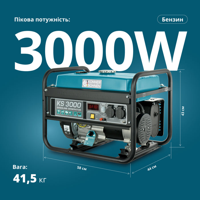 Бензиновий генератор «Könner & Söhnen» KS 3000