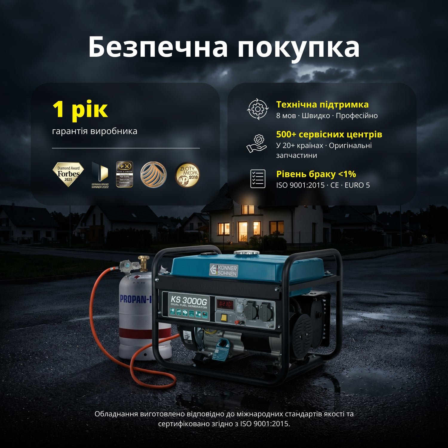 Генератор Генератор газобензиновий «Könner & Söhnen» KS 3000G — фото 8