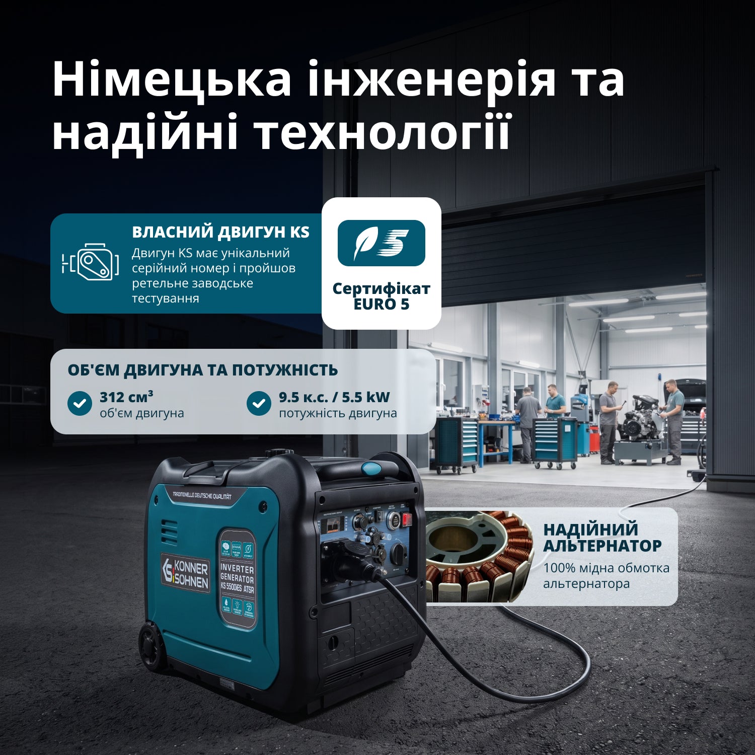 Генератор Інверторний генератор KS 5500iE S ATSR — фото 5