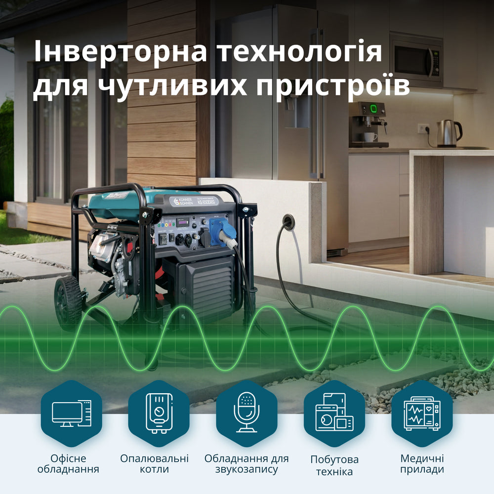 Інверторний генератор KS 6500iEG (бензин/газ)