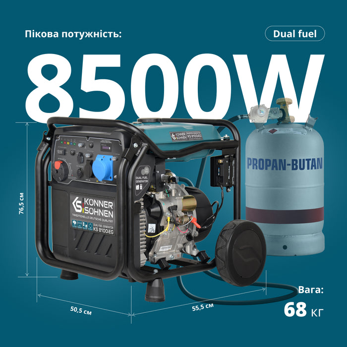 Інверторний газобензиновий генератор KS 8100iEG