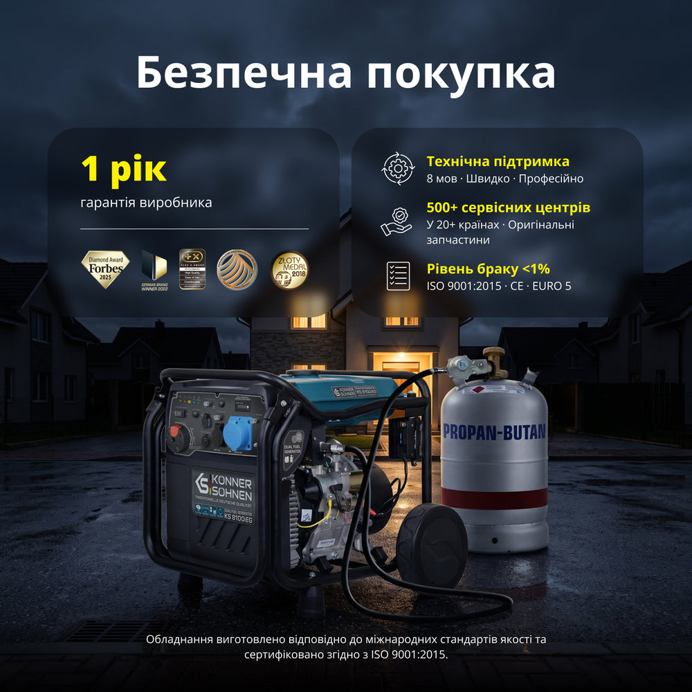 Інверторний газобензиновий генератор KS 8100iEG