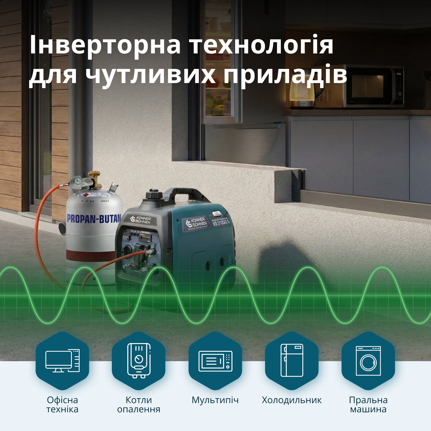 Генератор Інверторний газобензиновий генератор KS 3100iG S — фото 3