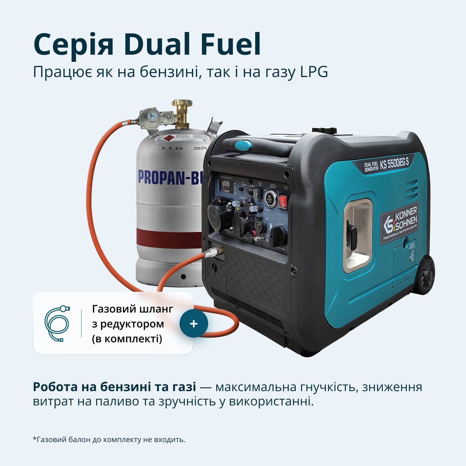 Інверторний газобензиновий генератор KS 5500iEG S