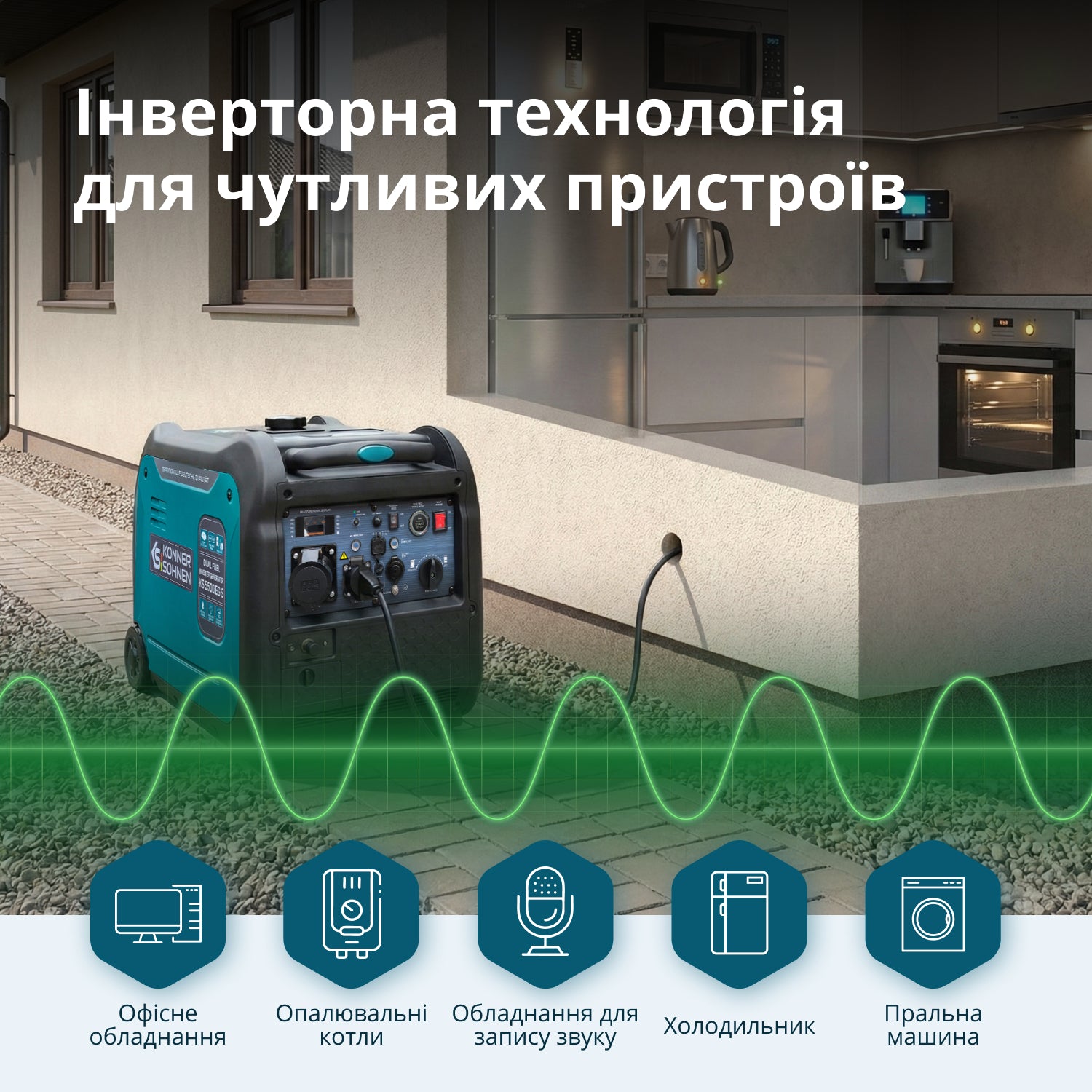 Генератор Інверторний газобензиновий генератор KS 5500iEG S — фото 4