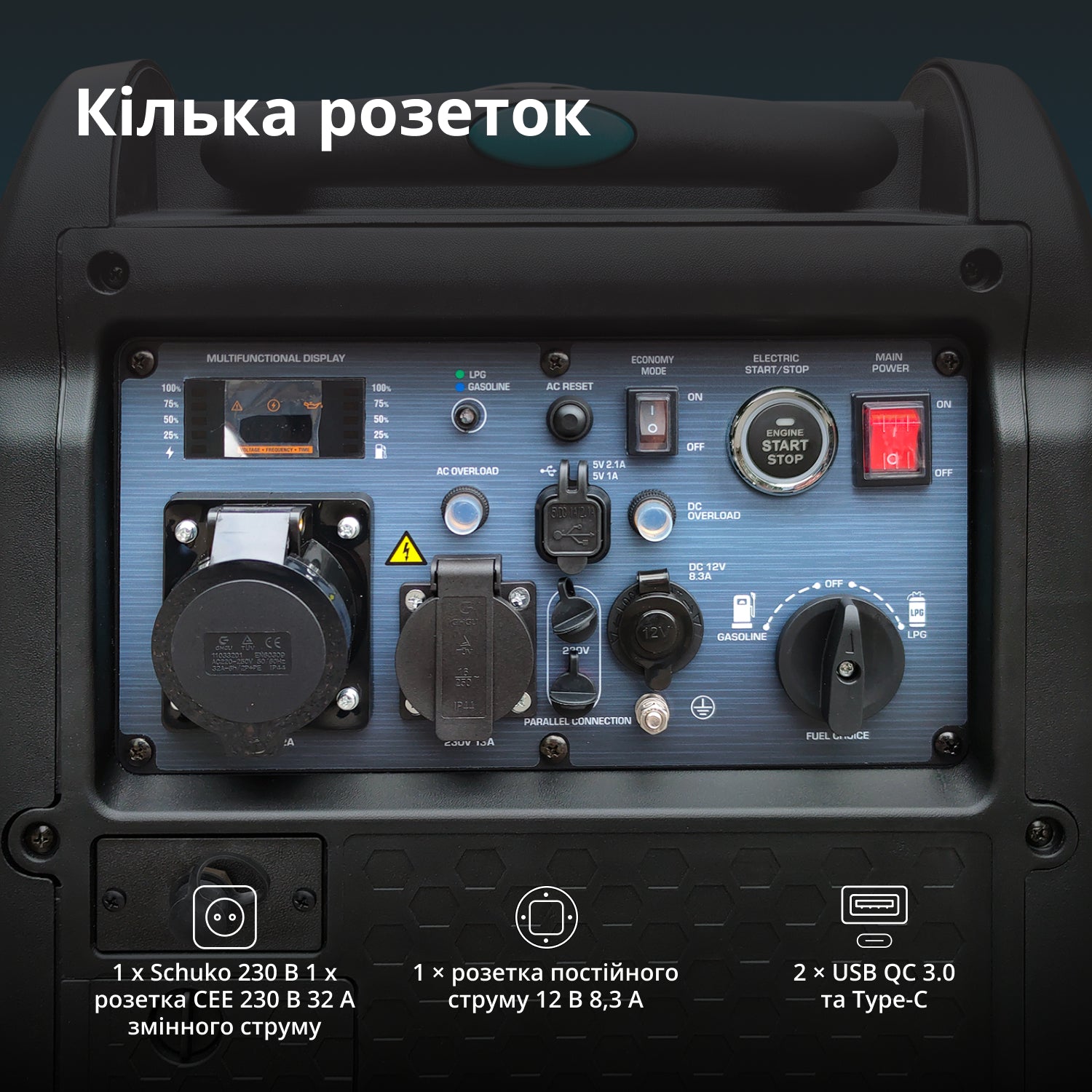 Kinページ② Інверторний газобензиновий генератор KS 5500iEG S - купити в Києві