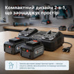 Подвійний швидкий зарядний пристрій для акумуляторних батарей 20V KS C35A-2 thumbnail