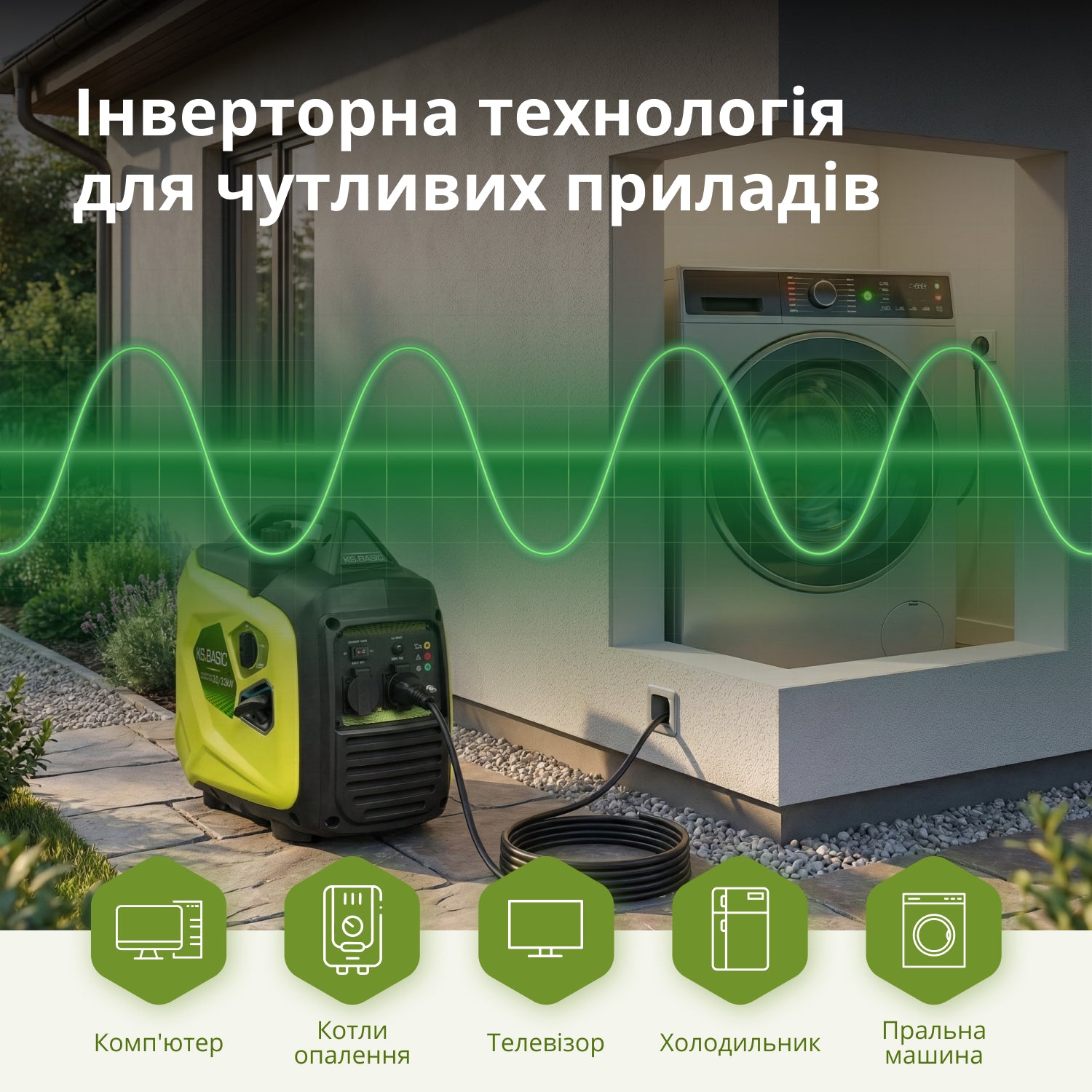 Генератор Інверторний бензиновий генератор KSB 33i S — фото 2